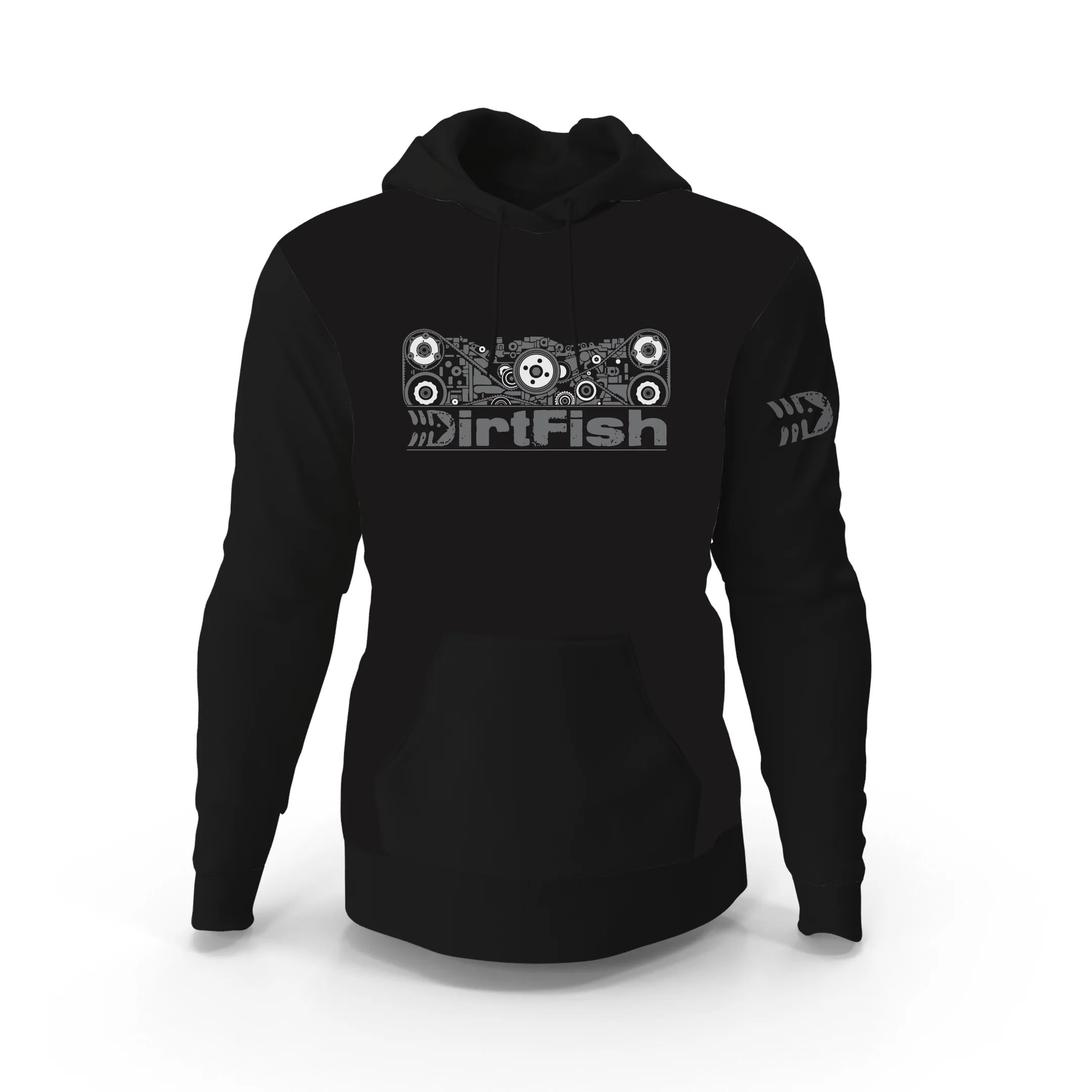 DirtFish rally car engine graphic design hoodie